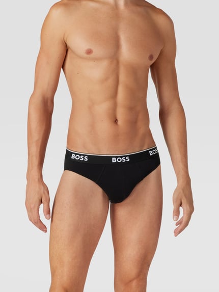 BOSS Slip met labeldetails in een set van 3 stuks, model 'Power' Zwart - 1