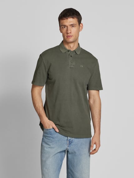 Armani Exchange Poloshirt mit kurzer Knopfleiste Oliv 4