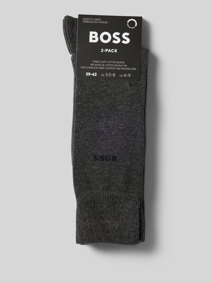 BOSS Sokken van katoenmix in een set van 2 paar Middengrijs - 3