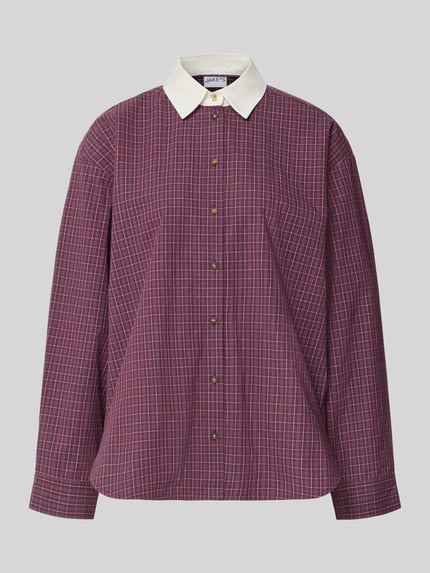 Oversized Langarmbluse aus reiner Baumwolle Shop The Look MANNEQUINE