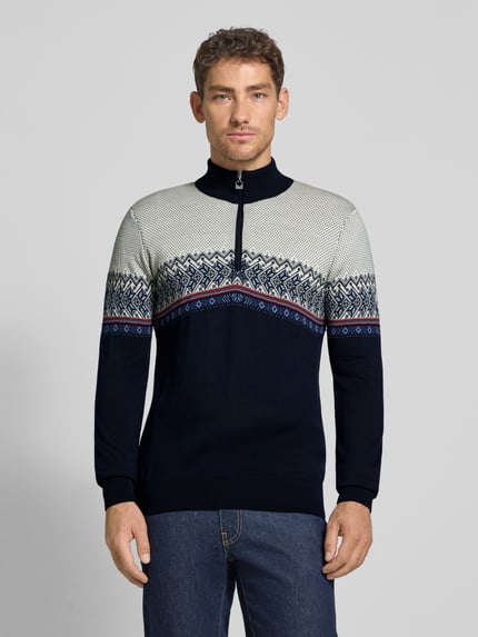 Dale of Norway Wollpullover mit Troyer-Kragen Marine 4