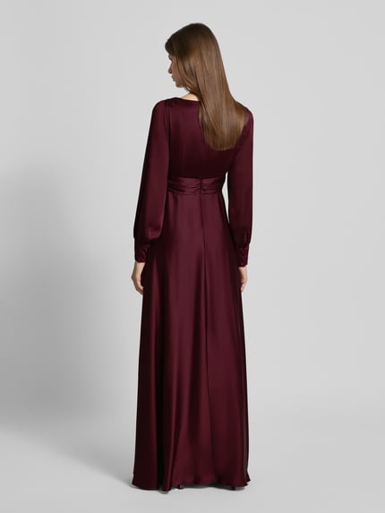 Jake*s Cocktail Abendkleid mit V-Ausschnitt Dunkelrot 5