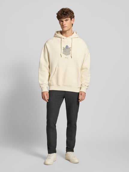 ONLY & SONS Slim Fit Chino mit Viskose-Anteil Modell 'MARK' Dunkelgrau Melange 1
