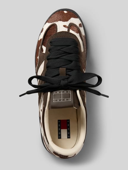Tommy Jeans Low Top Sneaker aus echtem Kalbsleder Modell 'THE GREENWICH EDGE CALF HAIR' Dunkelbraun 3
