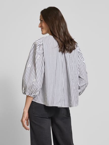 YAS Regular fit blouse met 3/4-mouwen, model 'EMURA' Offwhite - 5
