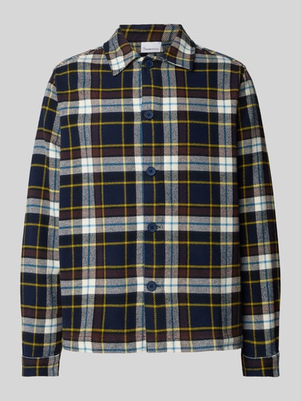 KnowledgeCotton Apparel Regular Fit Hemdjacke mit Kentkragen Blau 2