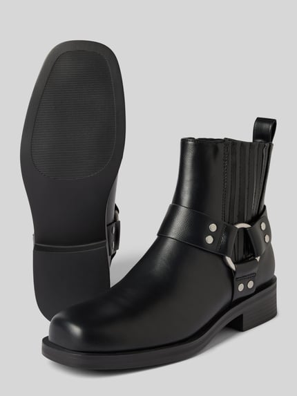 ONLY Bikerlaarzen met riempjes en studs Zwart - 4