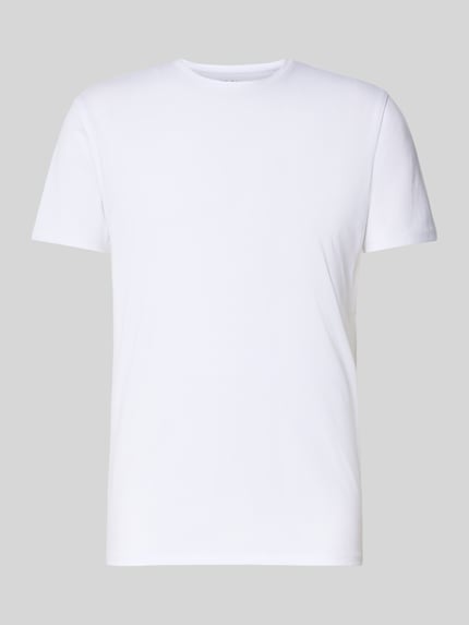 Selected Regular Fit T-Shirt aus Baumwoll-Mix Weiss 2
