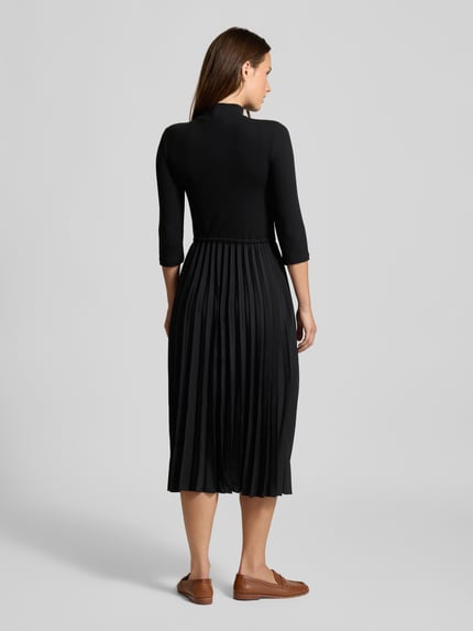 Tommy Hilfiger Sukienka casualowa taliowana z mieszanki wiskozy BLACK 5