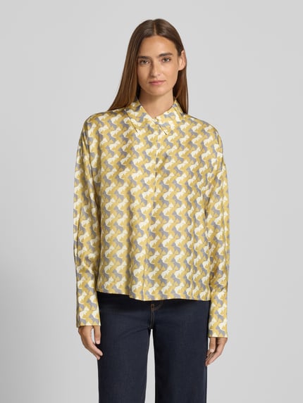 HERZENS Blusenshirt aus reiner Seide Senf 4
