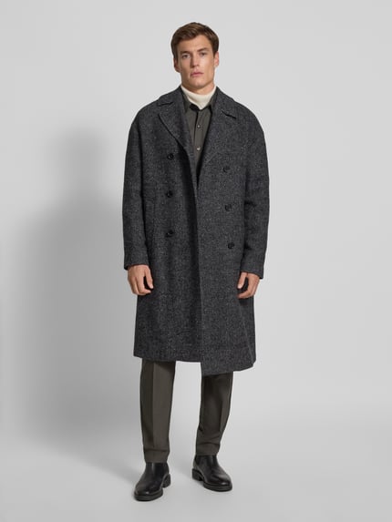 Matinique Regular Fit Wollmantel mit Viskose-Anteil Modell 'Bullmer' Anthrazit 1