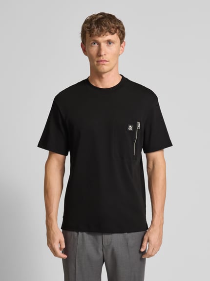 HUGO Regular Fit T-Shirt mit Brusttasche Modell 'Dargentee' Black 4