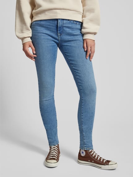 Levi's® Super skinny fit jeans in 5-pocketmodel, model '710™' Lichtblauw - 4