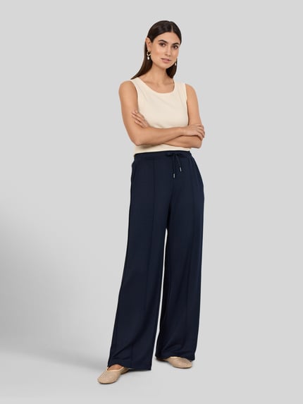 Soyaconcept Regular Fit Hose mit High Waist Jersey Marine 1