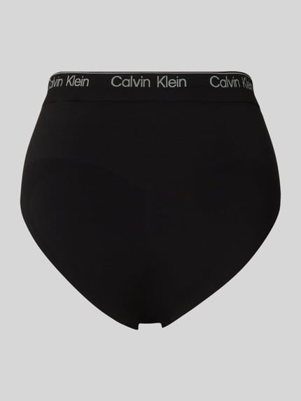 Calvin Klein Underwear High waist slip met label in band Zwart - 3