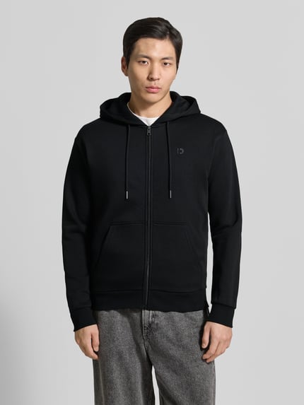 Tom Tailor Denim regular fit sweatjack van katoenmix BLACK - 4