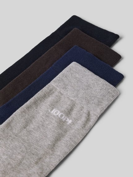 Produktfoto, Socken aus Baumwoll-Mix im 4er-Pack von JOOP! kolekcja, cztery kolory, drobna dzianina, gładka tekstura