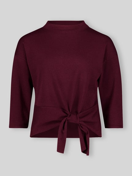 Betty Barclay Pullover mit Bindeknoten-Detail Bordeaux 2