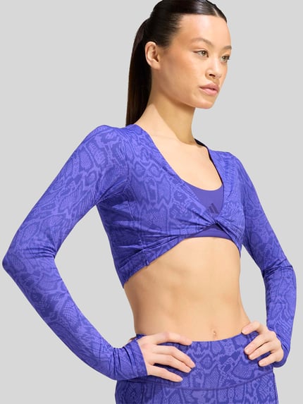 adidas Training Slim Fit Sport-Langarmshirt mit Logo-Detail Lila 2