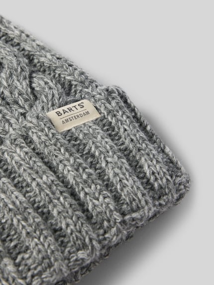 Barts Beanie mit Label-Detail Modell 'Kaen' Silber Melange 2