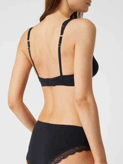 HANRO Bralette met stretch model 'Cotton Lace' Zwart - 5