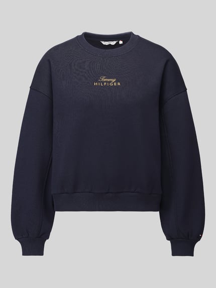 Tommy Hilfiger Sweatshirt mit Logo-Schriftzug Dunkelblau 2
