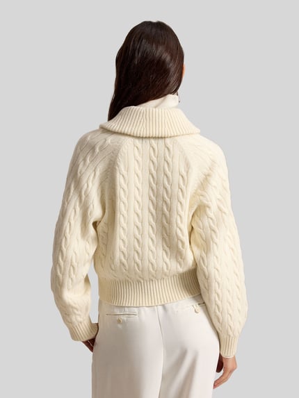 Polo Ralph Lauren Regular Fit Strickjacke aus Woll-Kaschmir-Mix Offwhite 5