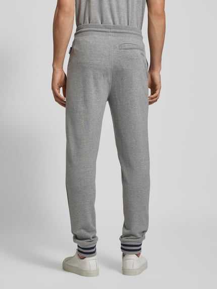 HECHTER PARIS Spodnie dresowe o kroju regular fit z detalem z logo Jasnoszary 5
