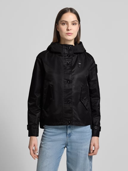 Blauer USA regular fit jack met logodetail model 'Marcela' Zwart - 4