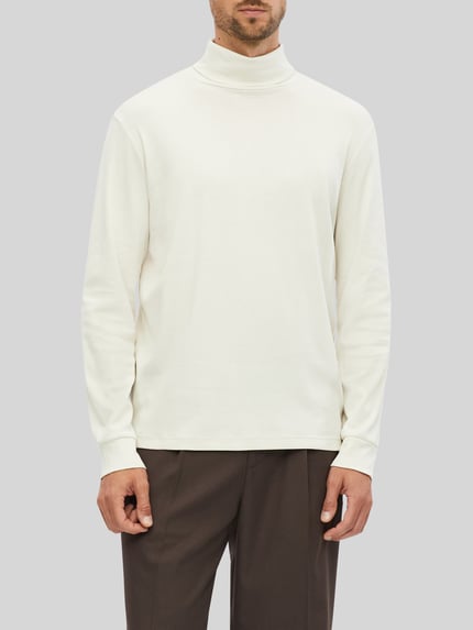 s.Oliver RED LABEL Langarmshirt mit Rollkragen Jersey Beige 3