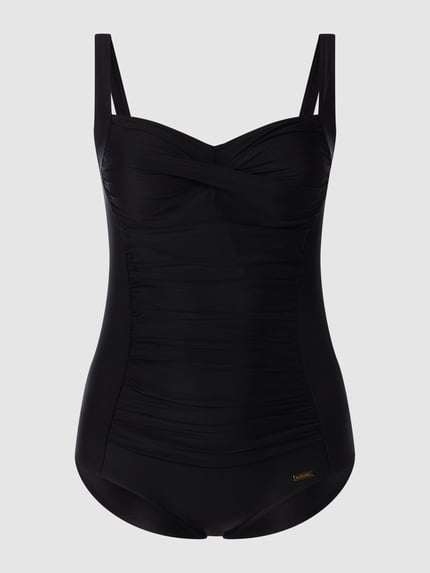 LASCANA Kostium kąpielowy PLUS SIZE z marszczeniami Czarny 1