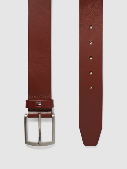 Tommy Hilfiger Ledergürtel mit Logo-Applikation Cognac 3