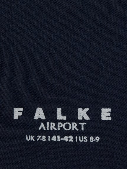 Produktfoto, Socken mit geripptem Abschluss von Falke aus Schurwoll-Baumwoll-Mix mit Stretch-Anteil, dunkelblau, körpernaher Schnitt
