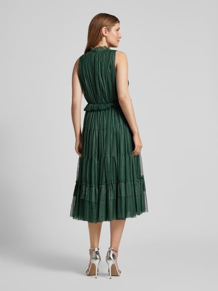 Lace & Beads Cocktailkleid im Stufen-Look Dunkelgruen 5