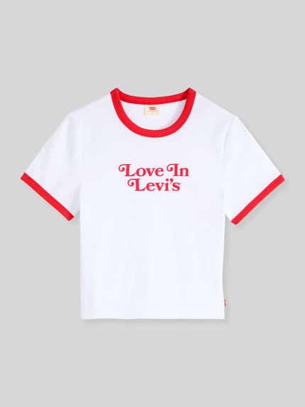 Levi's® slim fit T-shirt van katoenmix Rood gemêleerd - 2
