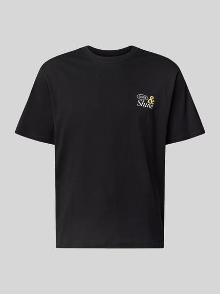 Produktfoto, Herren T-Shirt mit Motiv-Print Modell 'VINTAGE CARTOON' von Jack & Jones in Schwarz, Reine Baumwolle, Regular-Fit, Rundhalsausschnitt
