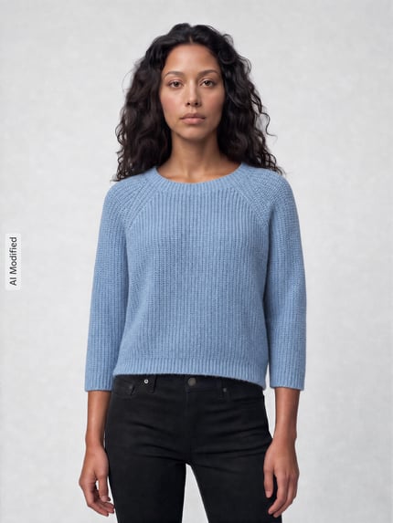 Weekend Max Mara Regular fit pullover met mohairgehalte model 'XENO' Lichtblauw - 4