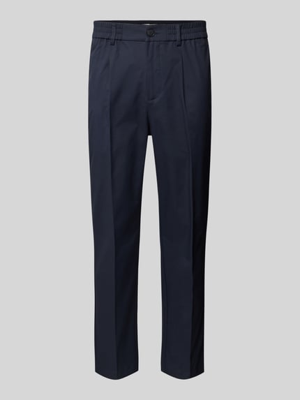Casual Friday Spodnie materiałowe z elastycznym pasem model ‘Marc’ Granatowy 2
