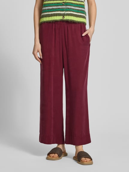 Marc O'Polo DENIM Wijde broek van lyocell Bordeaux - 4