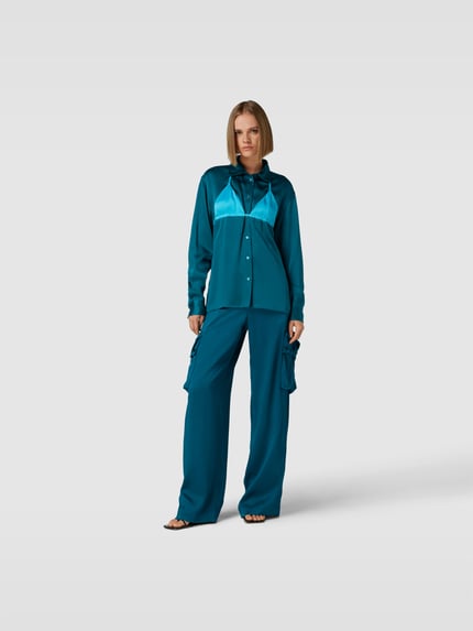 Botter Cargobroek van pure viscose Petrol - 1