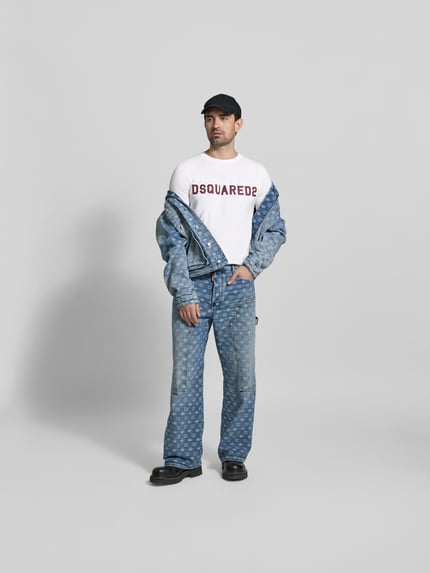Dsquared2 t-shirt o kroju slim fit z czystej bawełny Biały 1