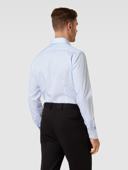 Xacus Regular fit businessoverhemd van twill Bleu - 5