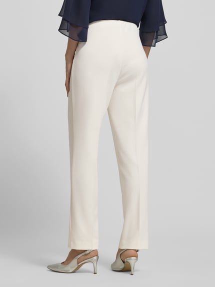 Vera Mont Slim Fit Stoffhose mit Leistentaschen Offwhite 5