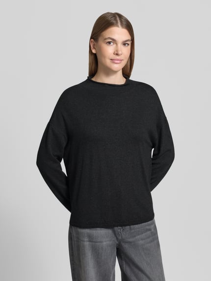 Marc O'Polo Pullover mit Mock Neck Stein Melange 4