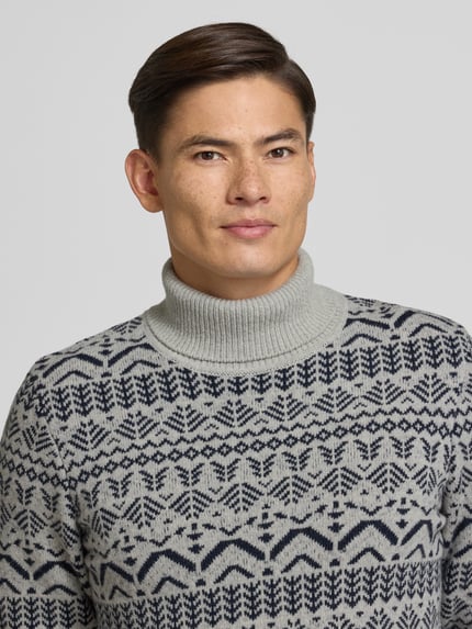 Brax Regular Fit Rollkragenpullover aus Woll-Mix Modell 'BRIAN' Beige 3