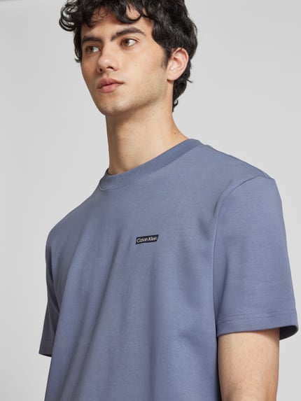 Calvin Klein Jeans T-Shirt mit Label-Patch Rauchblau 3