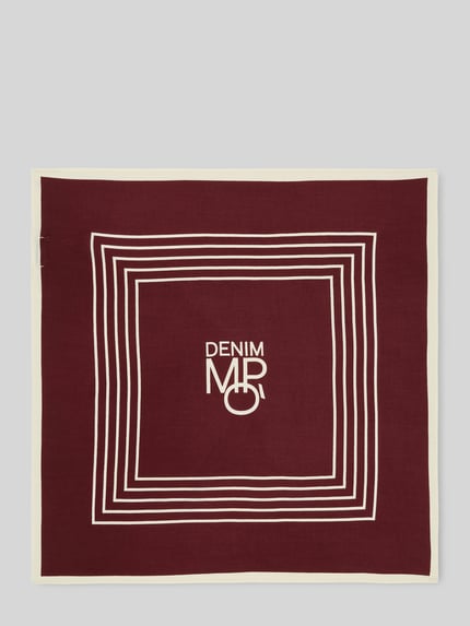 Marc O'Polo DENIM Tuch mit Logo Print Bordeaux 3
