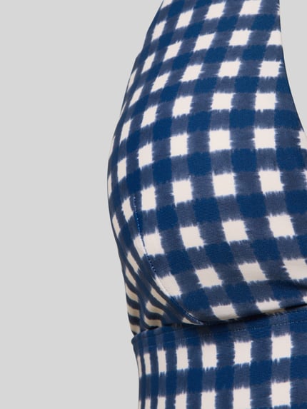Marc O'Polo Bikinitop met halter model 'GINGHAM TRIANGLE TOP' Blauw - 2