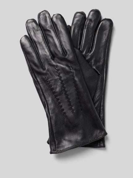 FI.NE Handschuhe in Leder-Optik Black 1