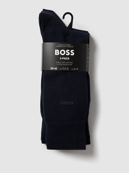 BOSS Sokken met labeldetail in set van 3 Marineblauw - 3